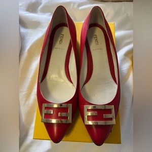 FENDI Woman’s Red Flat Shoes